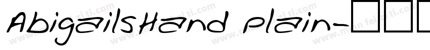 AbigailsHand plain字体转换